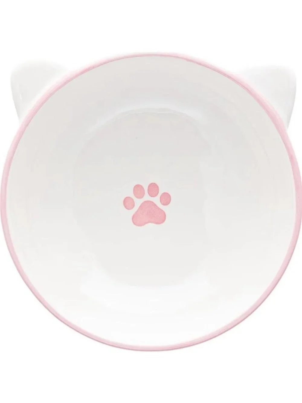 Elevated Pet Bowl 10 Strawberry Street White Pink Ceramic Food Water Dish New
